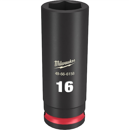Milwaukee Tool SHOCKWAVE Impact Duty? 3/8"Drive 16MM Deep 6 Point Socket 49-66-6158